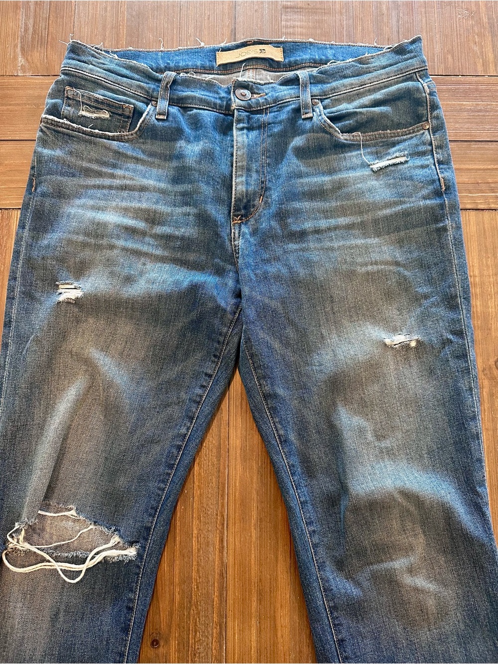 Joe's Jeans Men's Distressed Straight-Leg Denim in Blue
